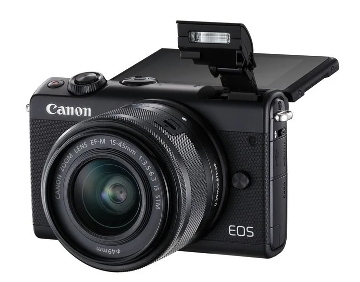 Canon EOS M100 комплект с сменяеми обективи с накланящ се екран