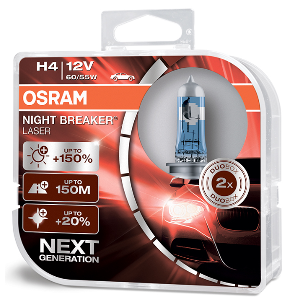 Osram H4 Night Breaker Laser Next Generation (+ 150%)