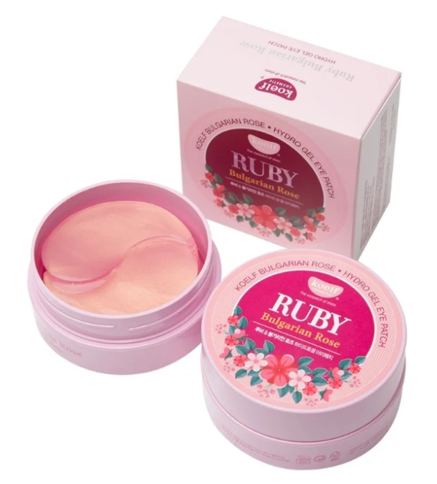 Коелф Ruby & българска розова паст за очи Hydrogel пластир за очи с рубинов прах и екстракт от българска роза