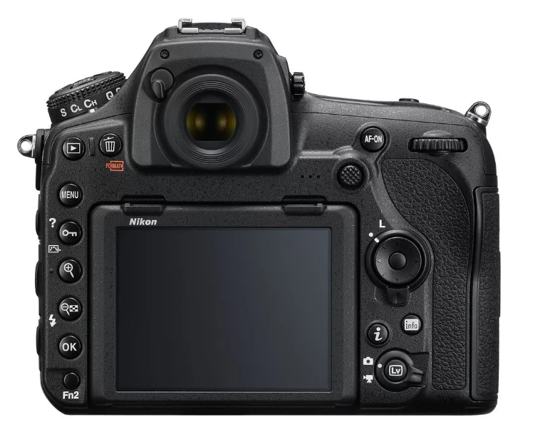 Модел на Nikon D850 на каросерията